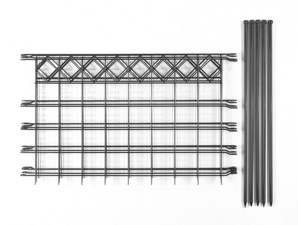Teichzaun 4er Set, -ca.1000x600mm - Grau, 21FS14