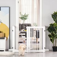 Absperrgitter Hunde 91 cm Schutzgitter aus Holz Hundegitter Freistehend