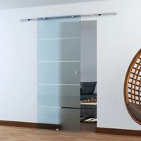 Glasschiebetür Schiebetür Glastür Zimmertür teilsatiniert 775 x 2050 mm