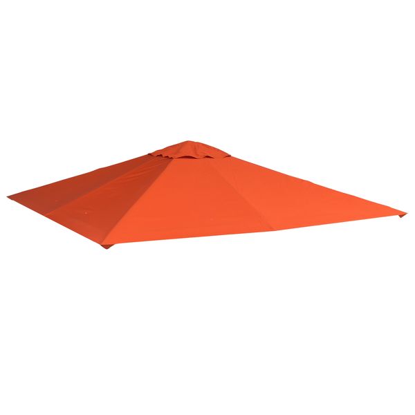 Pavillondach Ersatzdach Pavillonabdeckung Polyester Orange 2,98x2,95m