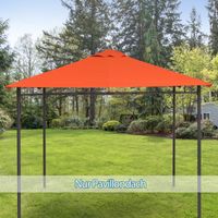 Pavillondach Ersatzdach Pavillonabdeckung Polyester Orange 2,98x2,95m