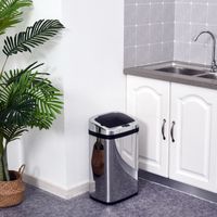 Edelstahl Automatik Mülleimer Abfalleimer IR Sensor mit/ohne Inneneimer rund viereckig (30L)