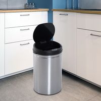 Edelstahl Automatik Sensor Mülleimer Abfalleimer IR Sensor mit/ohne Inneneimer rund 30 L