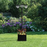 Solarleuchte Gartenlicht 3-köpfige Lampe mit Blumentopf-Basis