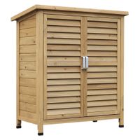 Gartenschrank Holz Geräteschuppen Gartenhaus Pultdach Natur