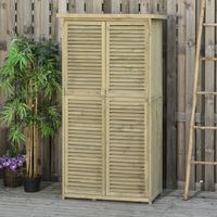 Geräteschuppen Gerätehaus Geräteschrank Schuppen Garten 4 Fächer Grau 87 x 46,5 x 160cm