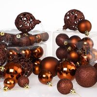 Weihnachtsbaumkugeln 100 tlg  3/4/6cm bronze