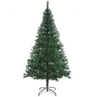 Weihnachtsbaum PVC inkl Lichterkette + Ständer 180cm dunkelgrün