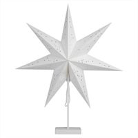 LED Papierstern 60cm creme mit Ständer