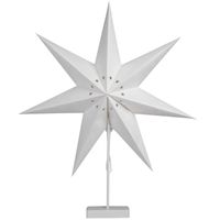 LED Papierstern 6 Spitzen 60cm creme