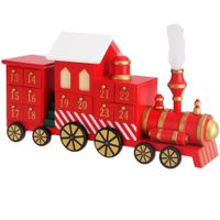 Adventskalender Lokomotive 42 x 23 x 11cm mehrfarbig