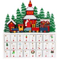 Adventskalender Landschaft 42 x 38 x 8cm mehrfarbig