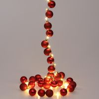 Weihnachtslichterkette mit Kugeln 40 LED 2m /  4cm rot