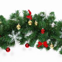Weihnachtsgirlande inkl Beleuchtung + Deko + Fernbedienung 5m grün