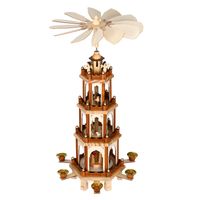 Weihnachtspyramide XL klassisch 60 x 20 x 17cm weiß