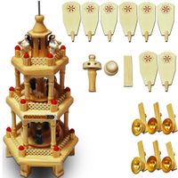 Weihnachtspyramide L Echtholz 18-tlg 35 x 20 x 20cm mehrfarbig