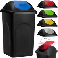Mülleimer Multipat Kunststoff 60L 68 x 41 x 41cm schwarz / gelb