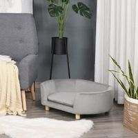 Katzensofa Haustiersofa Hundesofa Samt moderne Hellgrau