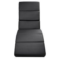 Casaria Relaxliege London Kunstleder Massage + Heizfunktion 186 x 89 x 55cm schwarz