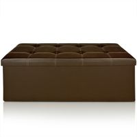 Deuba Sitzbank Sitztruhe Ottomane 114 x 38 x 38cm braun
