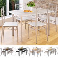 Sitzgruppe Paul Tisch 110 x 76 x 70cm Stuhl 87 x 46 x 38cm 4+1 5tlg weiß
