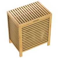 Casaria Wäschekorb Bambus 62l 61 x 51 x 36cm braun