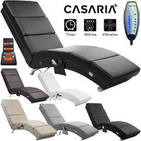 Relaxliege London Kunstleder Massage- & Heizfunktion 186 x 55 x 89 cm dunkelbraun
