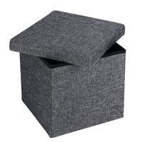 Deuba Sitzhocker Sitztruhe Ottomane 38 x 38 x 38cm dunkelgrau