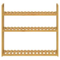 Casaria Wandregal / Standregal Bambus 3 Etagen 60 x 54 x 15cm braun