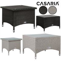 Gartentisch - Beistelltisch Polyrattan 58 x 58 x 42cm creme