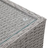 Casaria Gartentisch - Beistelltisch Polyrattan 58 x 58 x 42cm creme