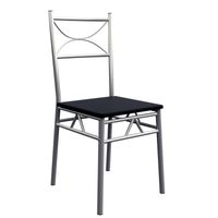 Casaria Sitzgruppe Paul Tisch 110 x 76 x 70cm Stuhl 87 x 46 x 38cm 4+1 5tlg schwarz