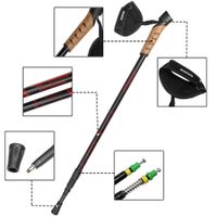 Deuba Nordic Walking Stöcke 68 – 135cm rot
