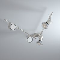 monzana Deckenleuchte Amaryllis 4 Flammig 50 x 12 x 6,5cm silber