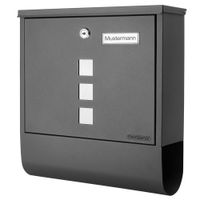 monzana Briefkasten mit Zeitungsrohr 85 x 33,5 x 30,5cm anthrazit