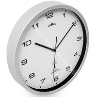 Deuba Funk Wanduhr 31cm  weiß / silber