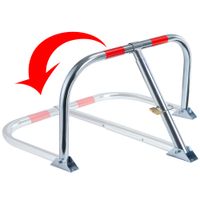 Deuba Parkplatzsperre Bogen 80 x 47 x 44cm rot/silber