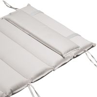 Detex Auflage Saunaliege inkl Kopfkissen Auflage: 177 x 58 x 7cm Kopfteil: 56 x 17 x 4cm creme