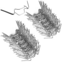 Deuba Gewächshausklammern Feder-Stahl 100er Set 8,5 x 3cm silber