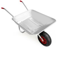 Gardebruk Schubkarre 80l / 100kg 125 x 65,5 x 61cm silber/rot