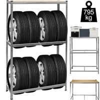Schwerlastregal Reifen 265kg/Etage 180 x 120 x 40cm