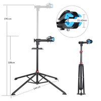 monzana Fahrradmontageständer  108-190 x 144cm schwarz / blau