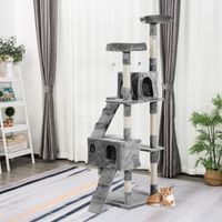 Katzenbaum Kratzbaum Katzenkratzbaum Kletterbaum Katze Sisal (Grau)