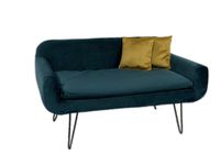 Tiersofa Tender petrol/senf