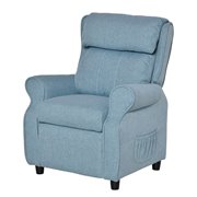 Kindersofa Kindercouch Kindersessel Stuhl Liegesofa verstellbar mit Fußstütze für 3-8 Jahre Jungen und Mädchen Blau 58x53x70cm