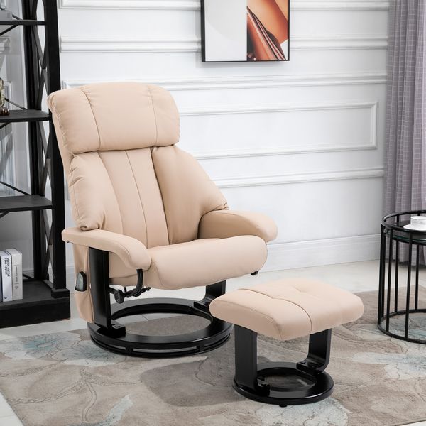 Relaxsessel mit Liegefunktion Massagesessel inkl. Hocker Fernsehsessel