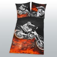 Motocross Bettwäsche, Größe: 135 x 200 cm