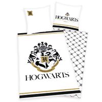 Harry Potter Hogwarts Bettwäsche mit Golddruck, Größe: 135 x 200 cm