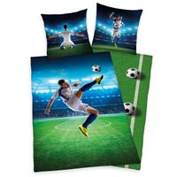 Fußball Bettwäsche Größe 80x80 + 135x200 cm