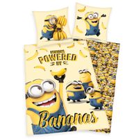 Minions Bettwäsche Größe 80x80 + 135x200 cm